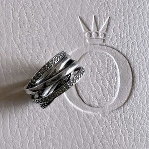 Pandora Sparkling & Polished Lines Ring Size 5